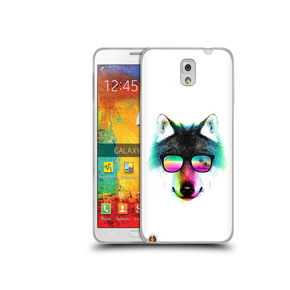 

Чехол MyPads Tocco для Samsung Galaxy Note 3 радужный волк, Прозрачный, Tocco