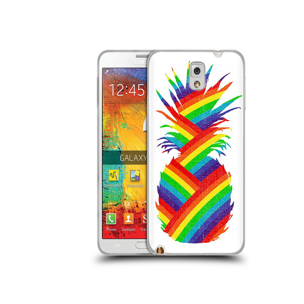

Чехол MyPads Tocco для Samsung Galaxy Note 3 радужный ананас, Прозрачный, Tocco
