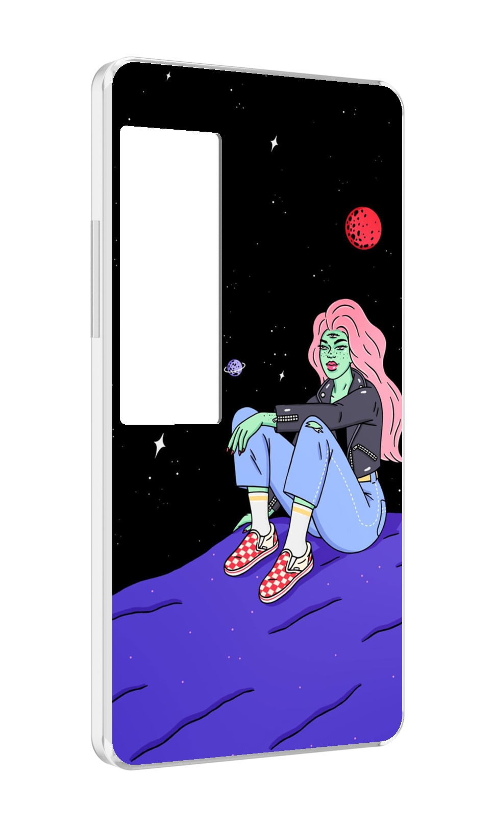 

Чехол MyPads девушка-на-луне-мультик для Meizu Pro 7 Plus, Прозрачный, Tocco