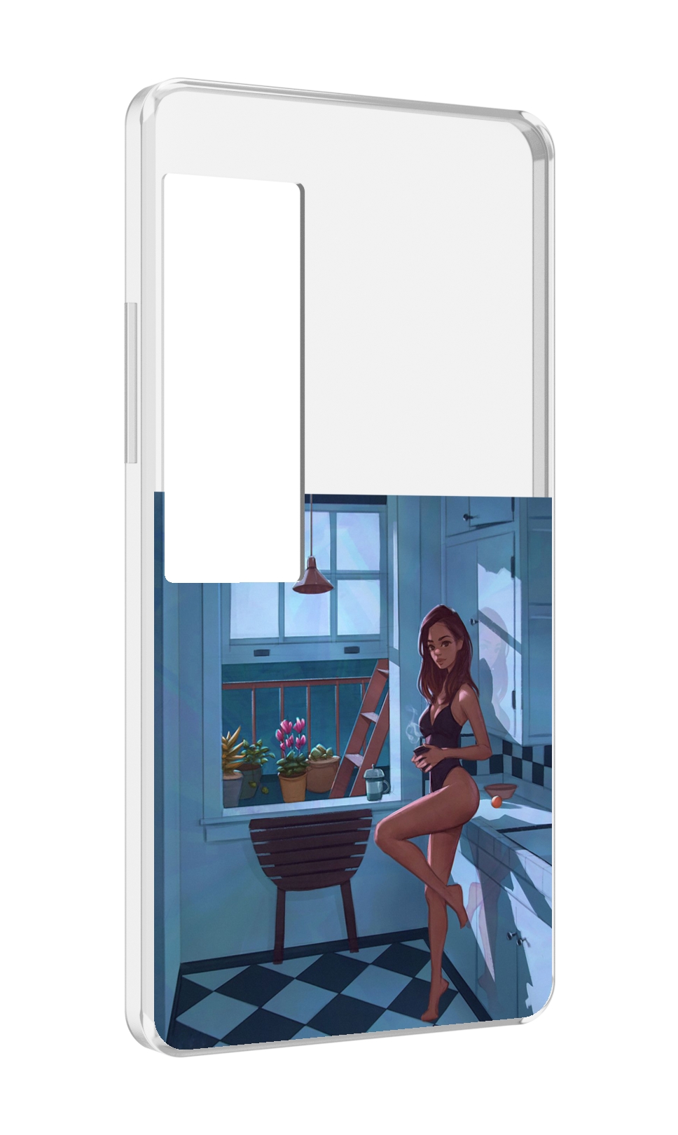 

Чехол MyPads девушка-на-кухне для Meizu Pro 7 Plus, Прозрачный, Tocco