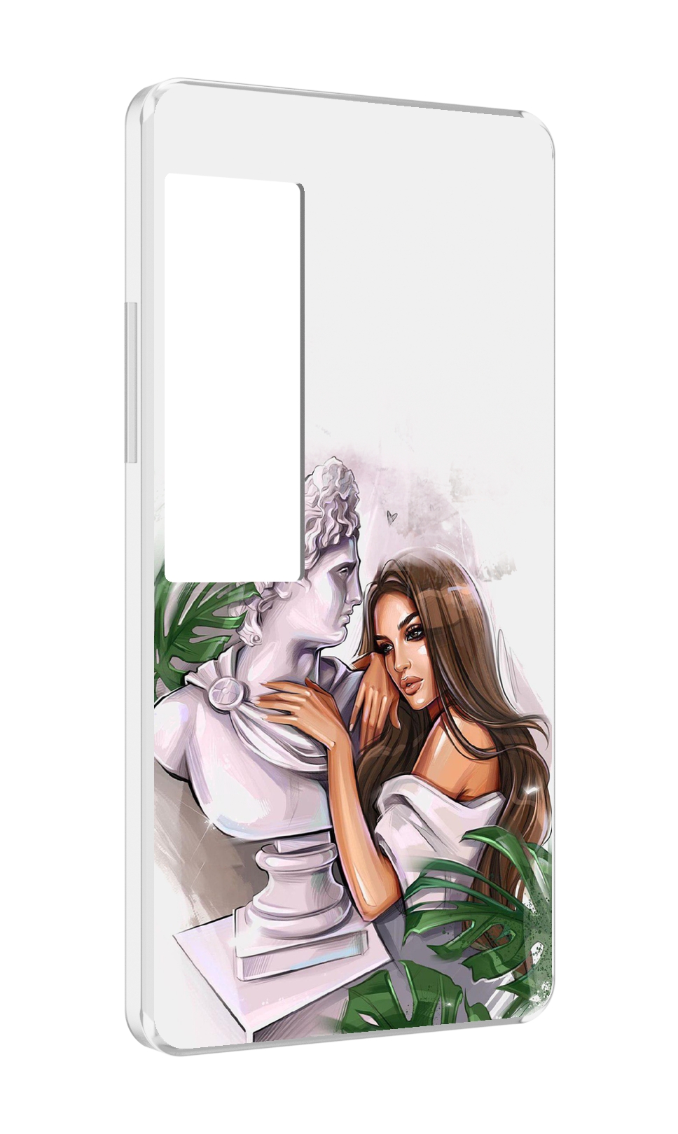 

Чехол MyPads девушка-модель-со-статуей женский для Meizu Pro 7 Plus, Прозрачный, Tocco