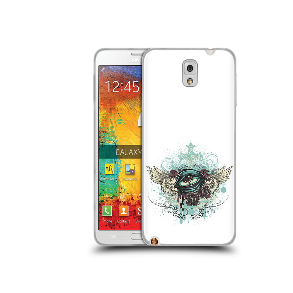 

Чехол MyPads Tocco для Samsung Galaxy Note 3 плачущий глаз с крыльями, Прозрачный, Tocco