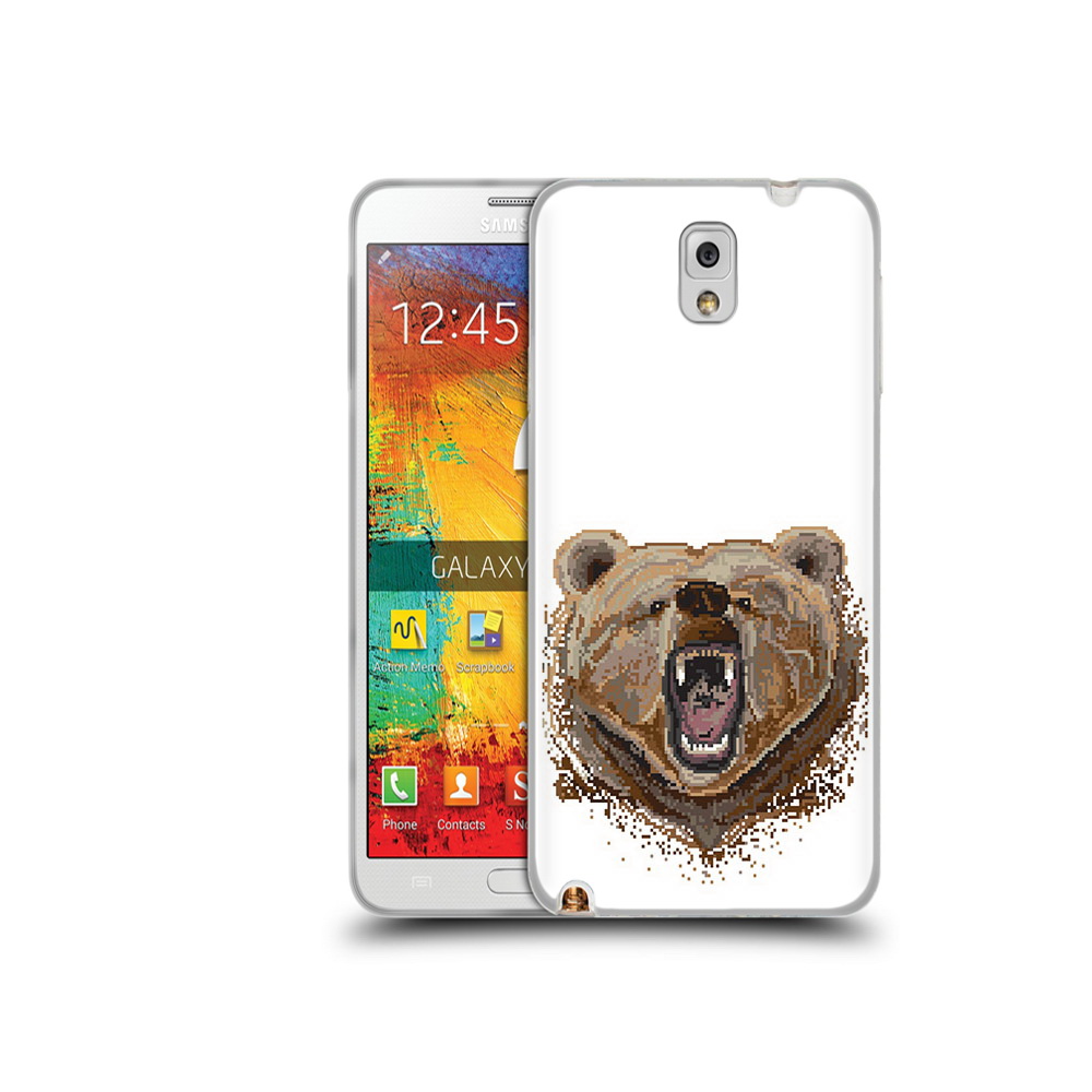 

Чехол MyPads Tocco для Samsung Galaxy Note 3 пиксельный медведь, Прозрачный, Tocco