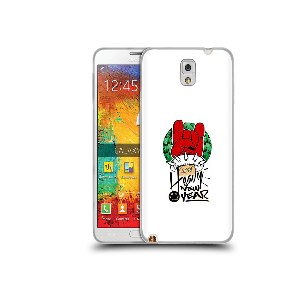 

Чехол MyPads Tocco для Samsung Galaxy Note 3 Гангстер новый год, Прозрачный, Tocco