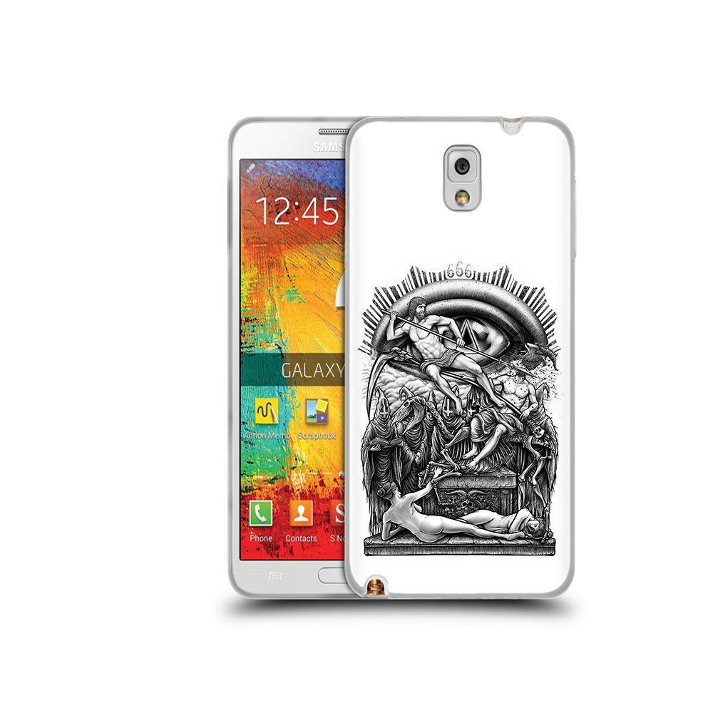 

Чехол MyPads Tocco для Samsung Galaxy Note 3 оракул черно белый, Прозрачный, Tocco