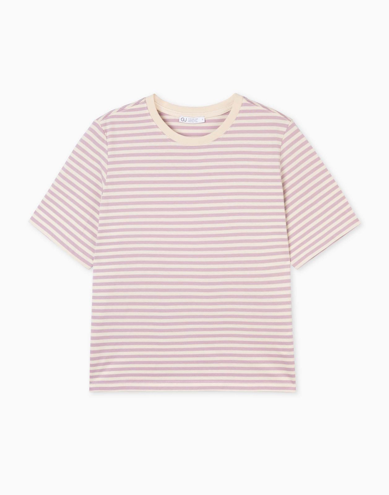 

Футболка женская Gloria Jeans GKT022550 молочный/розовый M/170, Бежевый, GKT022550