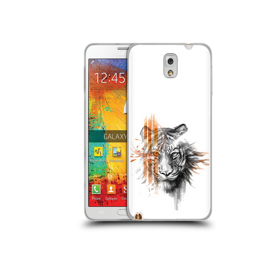 

Чехол MyPads Tocco для Samsung Galaxy Note 3 огненный тигр, Прозрачный, Tocco