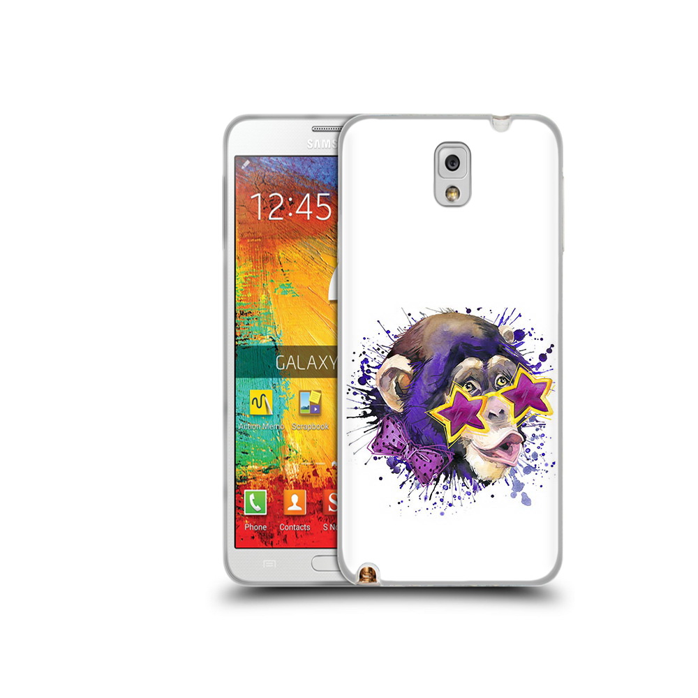 

Чехол MyPads Tocco для Samsung Galaxy Note 3 обезьяна в очках, Прозрачный, Tocco