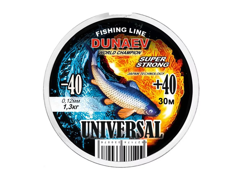 

DUNAEV Леска монофильная DUNAEV UNIVERSAL (LDU30-016 (30 м 0,16мм) ), Прозрачный