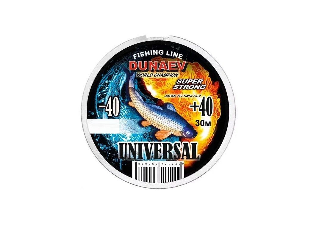 

DUNAEV Леска монофильная DUNAEV UNIVERSAL (LDU30-024 (30 м 0,24мм) ), Прозрачный
