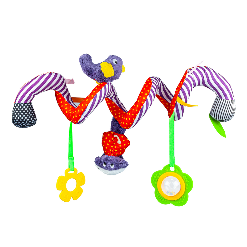 фото Развивающая игрушка-подвеска спираль solmax&kids с погремушками на кроватку sm90274