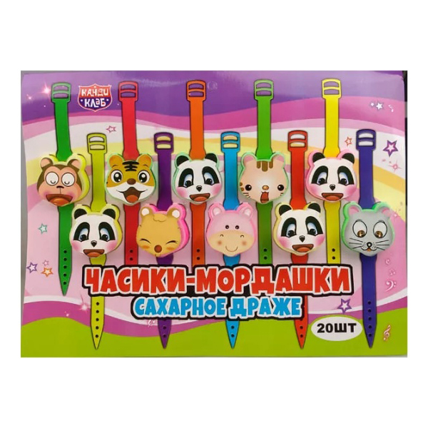 

Драже "Часики-мордашки" 3 грамм Упаковка 20 шт