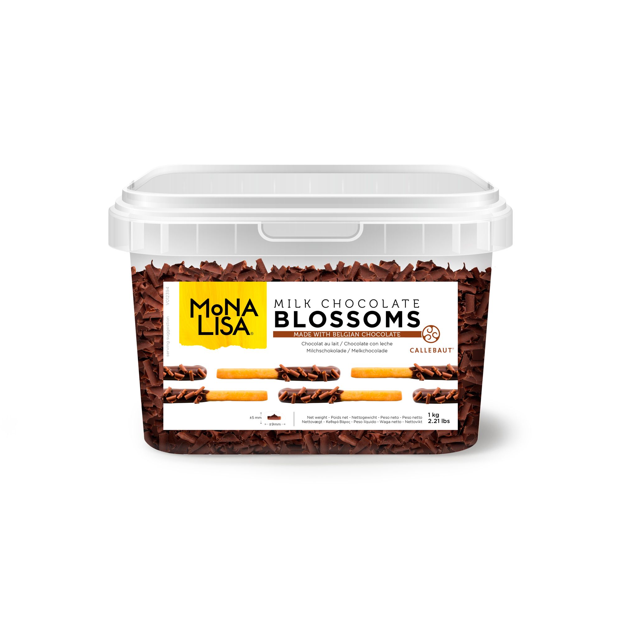 

Шоколадная стружка молочная MoNa Lisa Blossoms Milk, 1 кг, MoNa Lisa Blossoms Milk