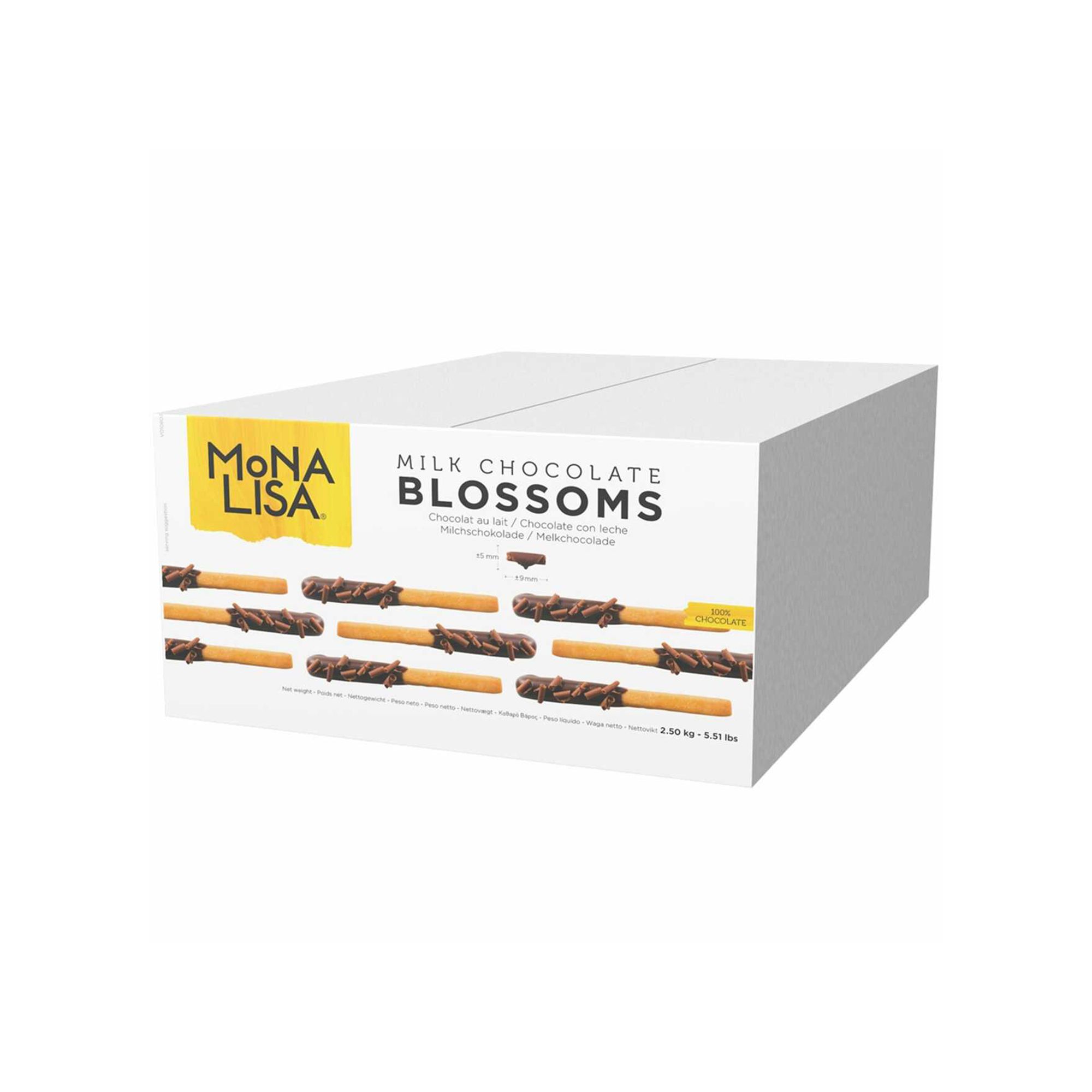 

Шоколадная стружка молочная MoNa Lisa Blossoms Milk, 2,5 кг, MoNa Lisa Blossoms Milk