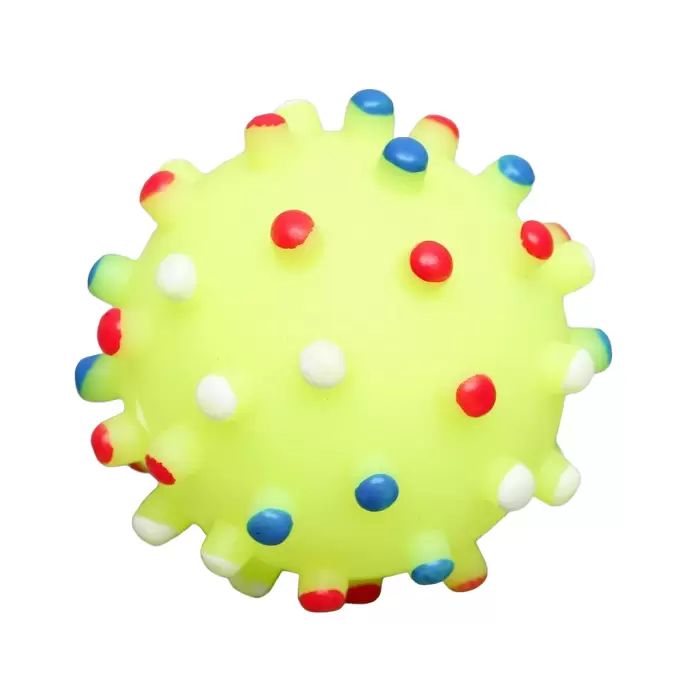 

Игрушка Пижон пищащая Бактерия для собак, 6,3 см, жёлтая