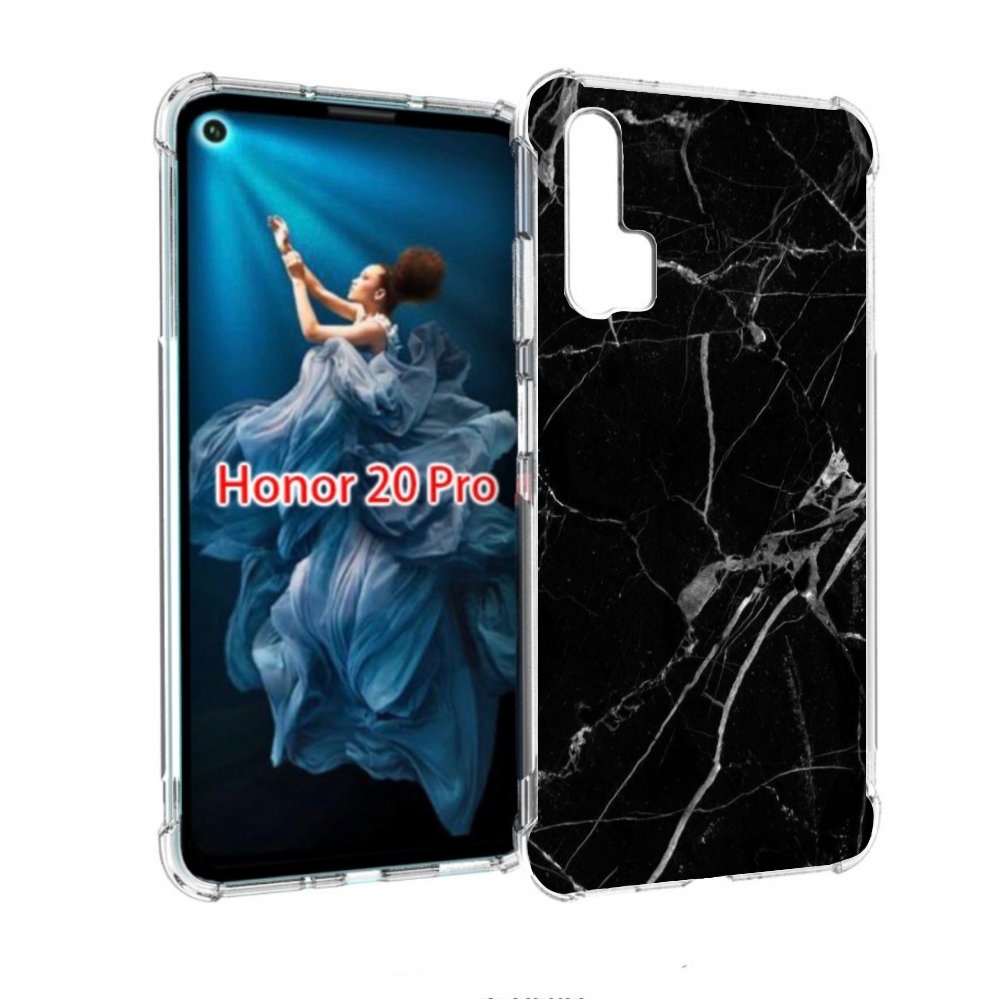 

Чехол бампер MyPads разбитое стекло для Honor 20 Pro противоударный, Прозрачный, Tocco