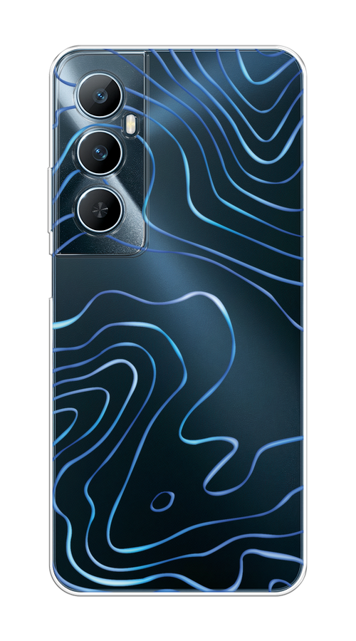 

Чехол на Realme C65 "Blue lines", Прозрачный;синий, 2516750-1
