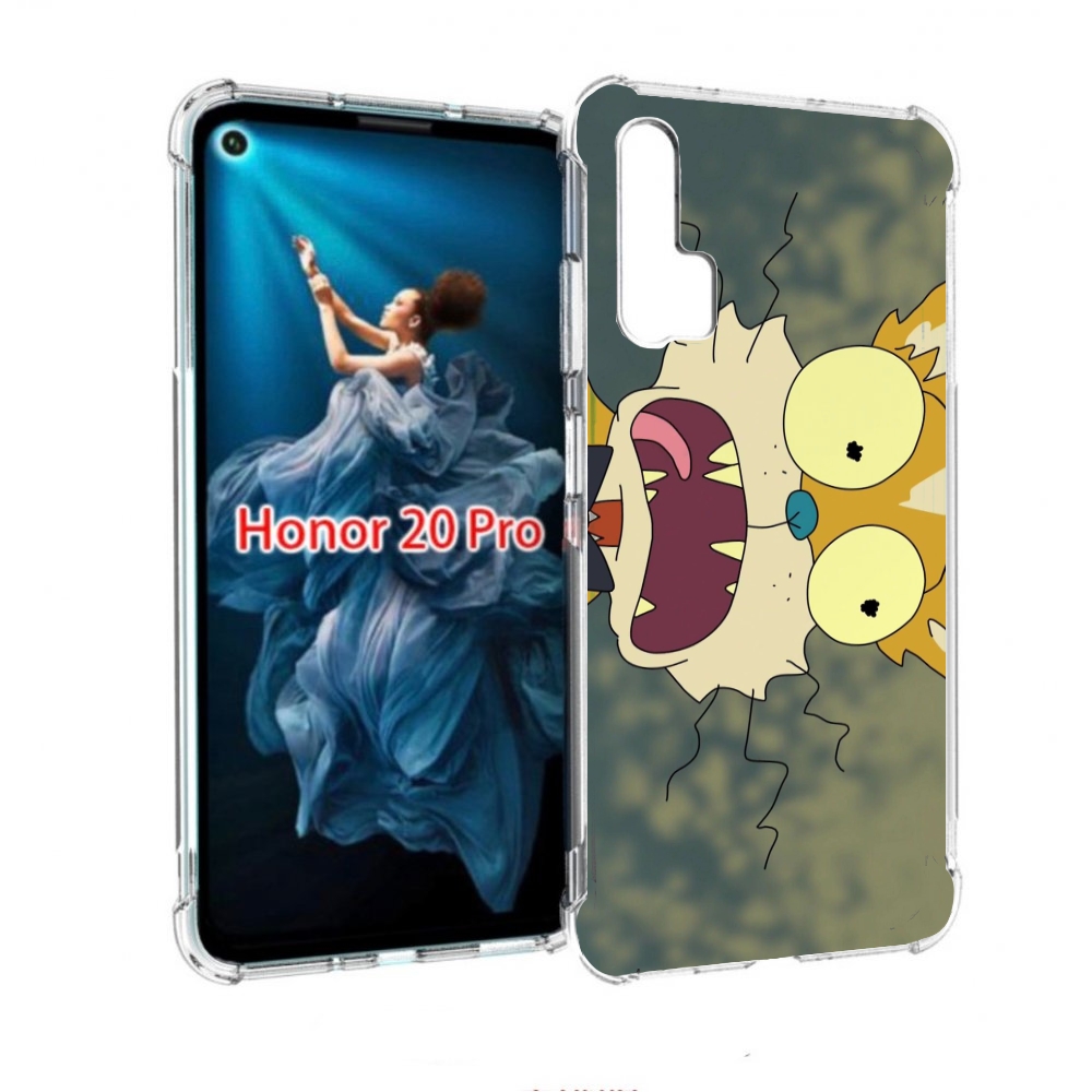 

Чехол бампер MyPads пугливый кот для Honor 20 Pro противоударный, Прозрачный, Tocco