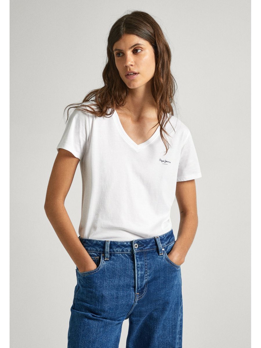 

Футболка женская Pepe Jeans London PE121D0VW белая M, Белый, PE121D0VW
