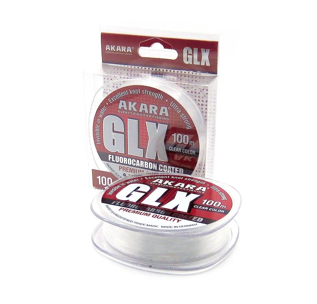 Леска монофильная с флюоропокрытием AKARA GLX PREMIUM CLEAR GLX-CL-100-025 (100 м 0,25мм)