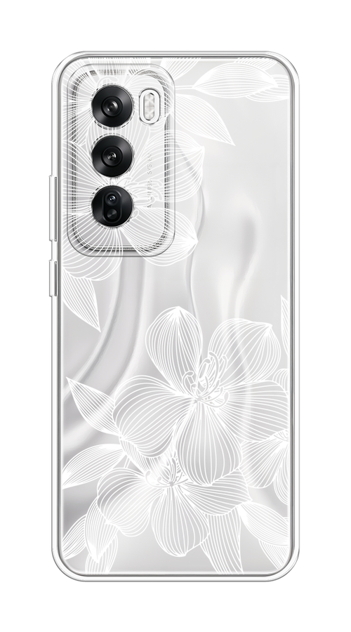 

Чехол на Oppo Reno 12 "Крокус", Белый;прозрачный, 2517450-1