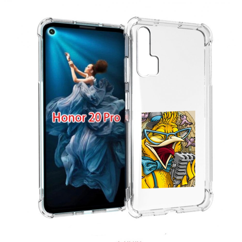 

Чехол бампер MyPads поющая птичка для Honor 20 Pro противоударный, Прозрачный, Tocco