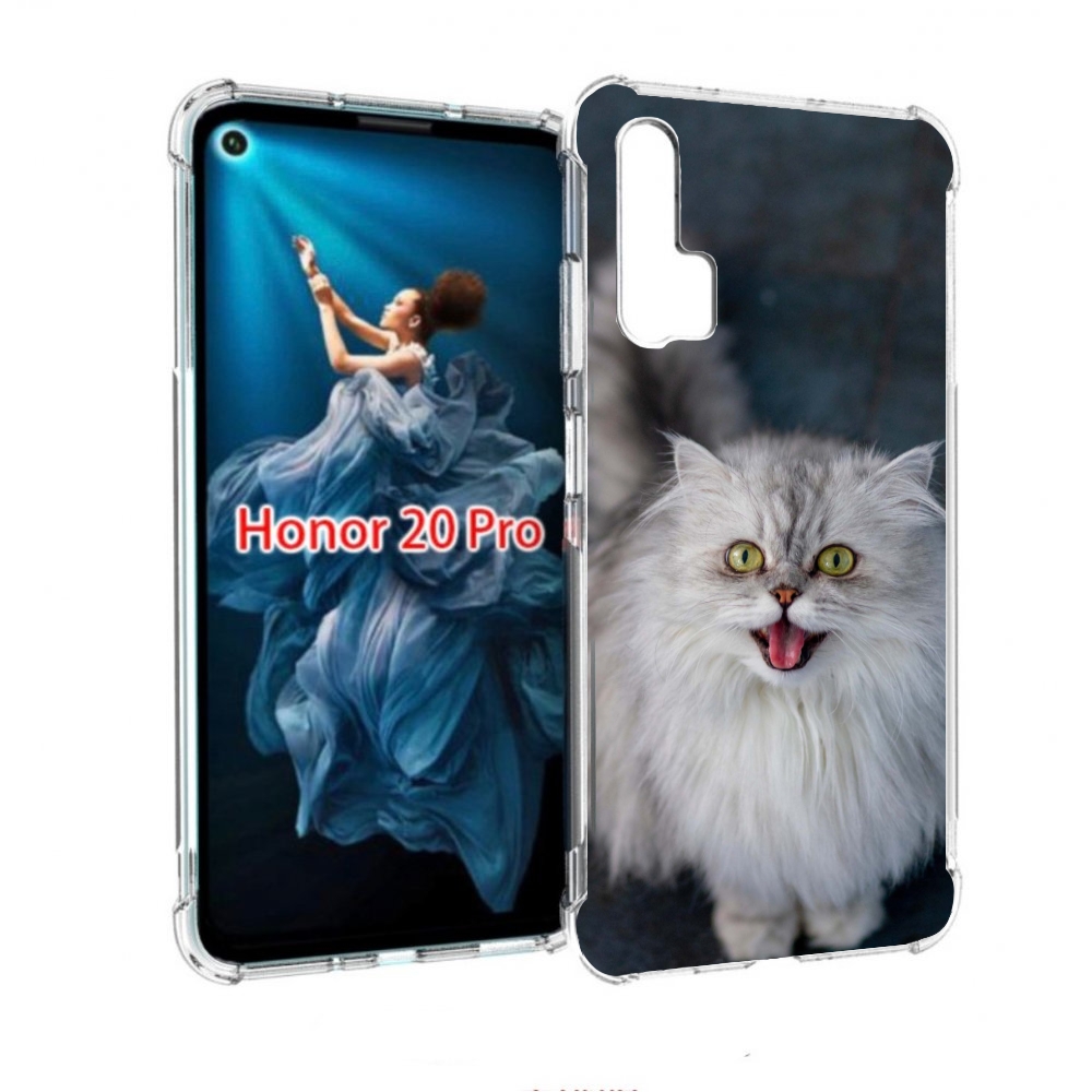

Чехол бампер MyPads порода кошки британская длинная для Honor 20, Прозрачный, Tocco