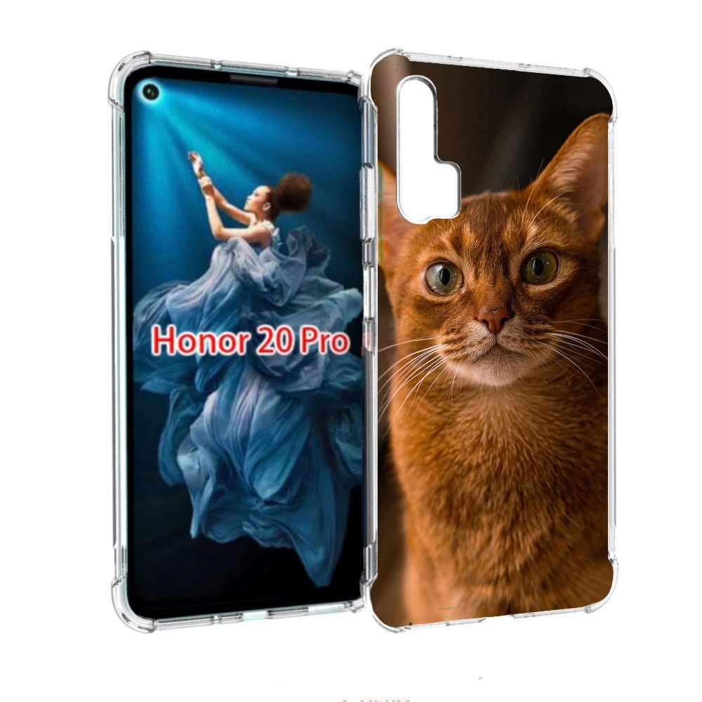 

Чехол бампер MyPads порода кошки абисинская для Honor 20 Pro про, Прозрачный, Tocco