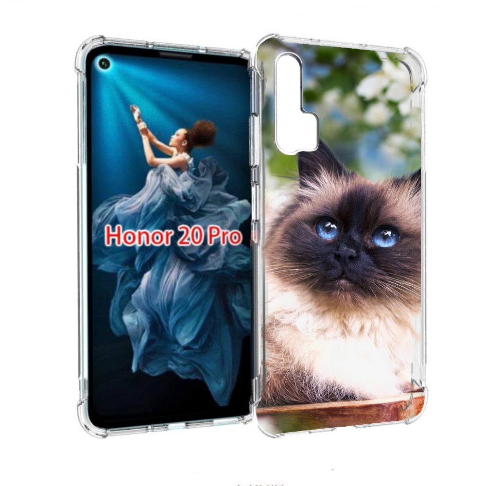 

Чехол бампер MyPads порода кошка Бирман для Honor 20 Pro противо, Прозрачный, Tocco