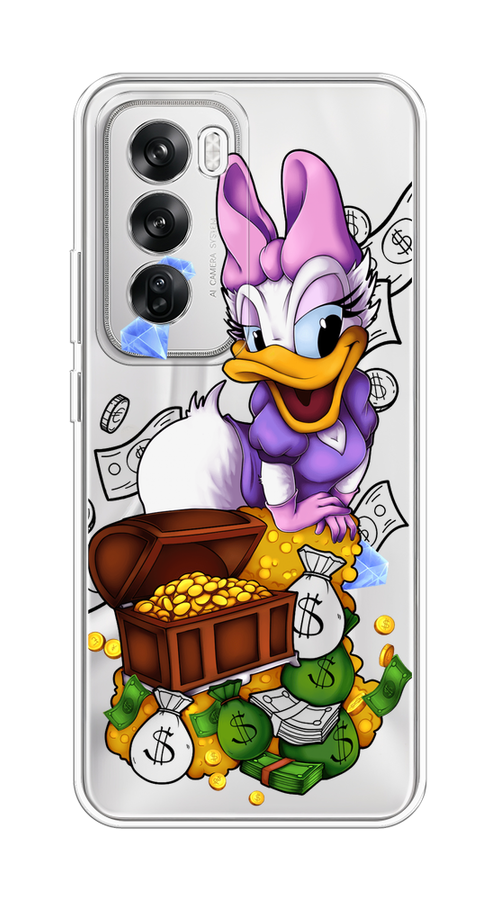 

Чехол на Oppo Reno 12 "Rich Daisy Duck", Коричневый;белый;фиолетовый, 2517450-1