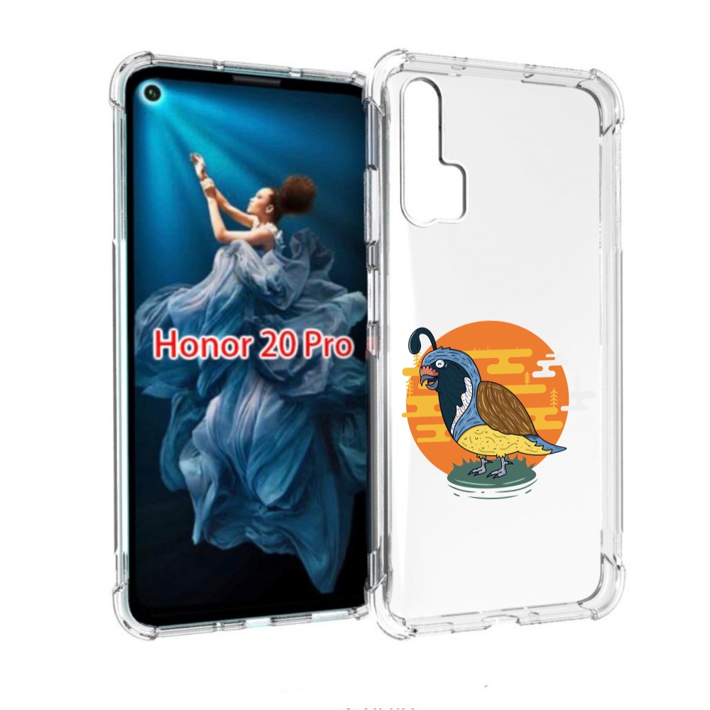 

Чехол бампер MyPads попугай-на-острове для Honor 20 Pro противоу, Прозрачный, Tocco