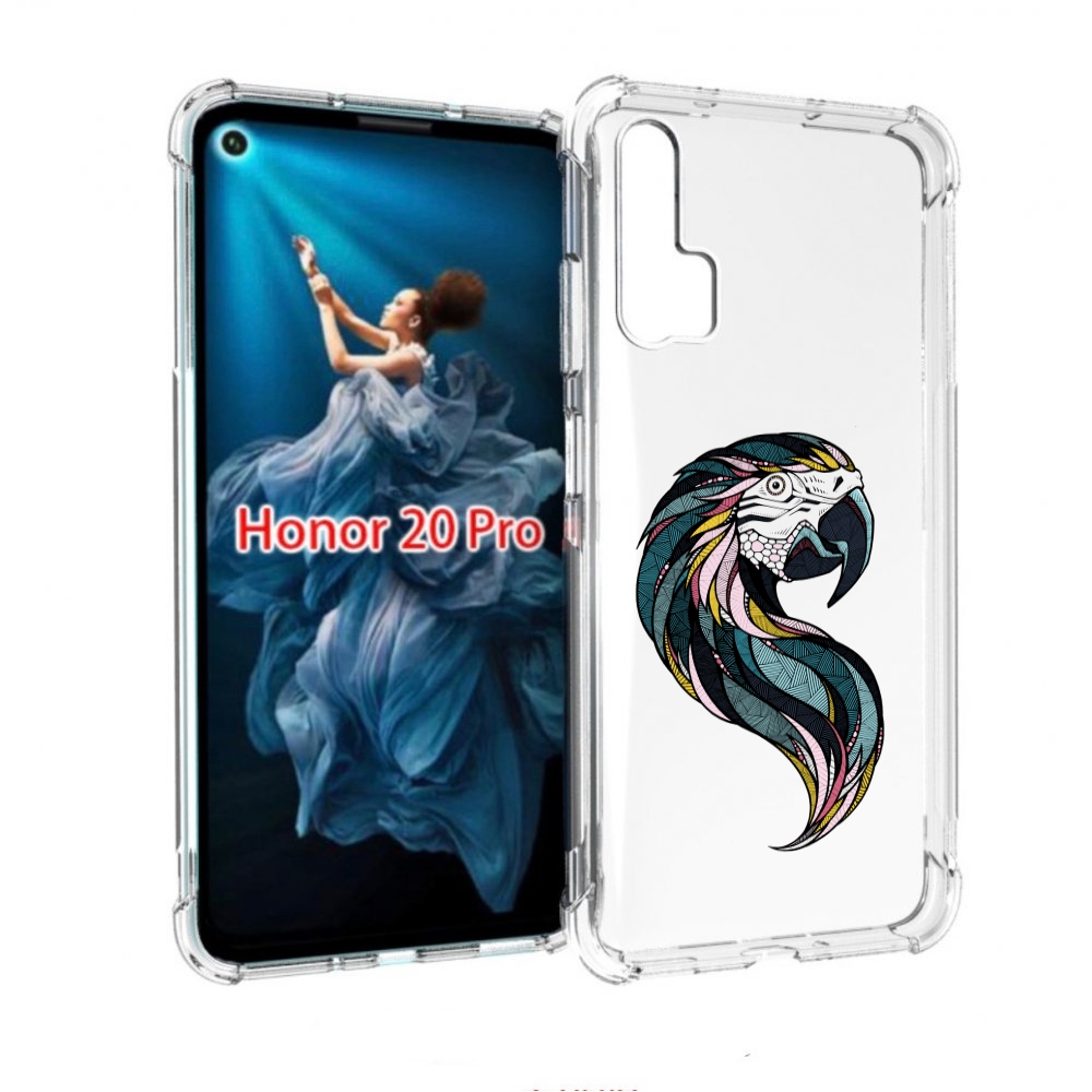 

Чехол бампер MyPads полупопугай для Honor 20 Pro противоударный, Прозрачный, Tocco