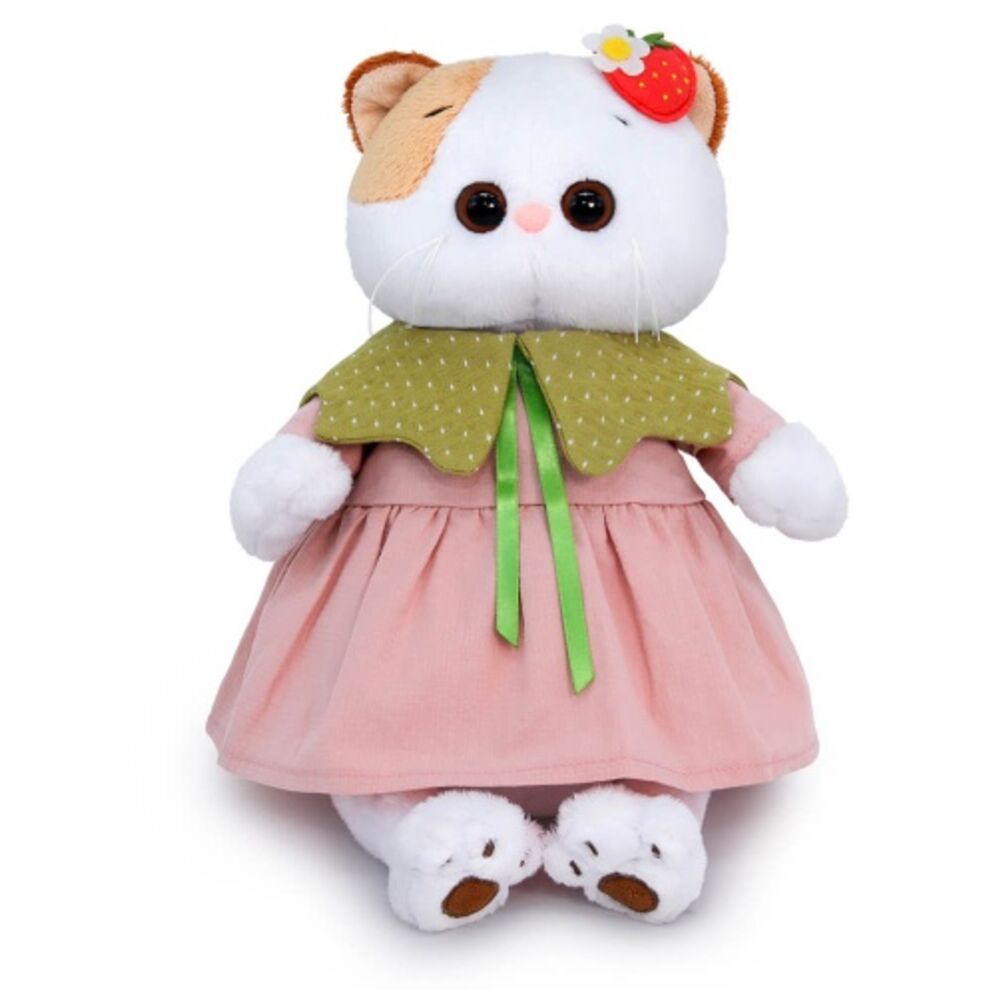 Мягкая игрушка BUDI BASA Basik & Co Кошечка Ли Ли в платье Ягодка 27 см LK27-105