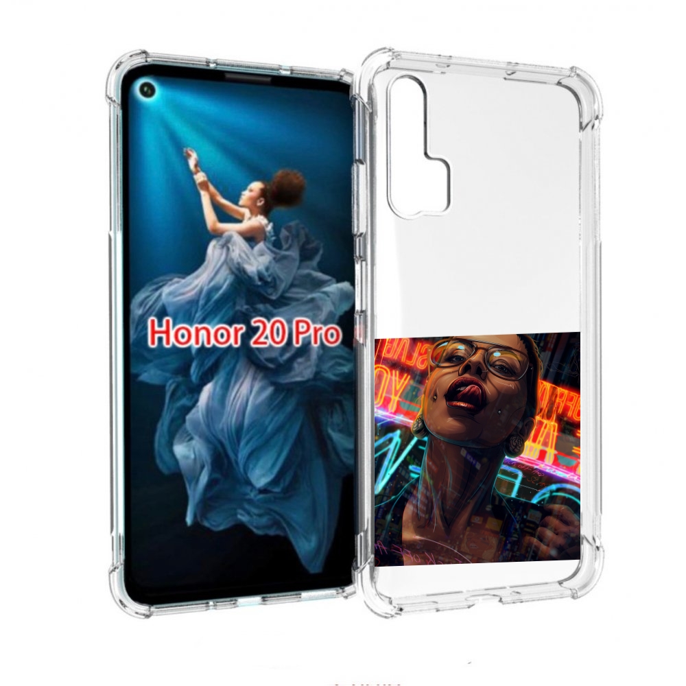 

Чехол бампер MyPads пирсинги-в-щеках для Honor 20 Pro противоуда, Прозрачный, Tocco