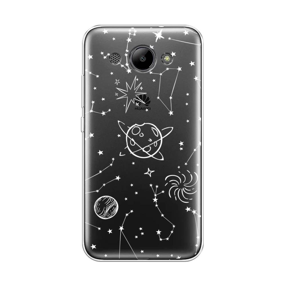 

Чехол на Huawei Y3 2018 "Планеты в космосе", Белый, 65850-2