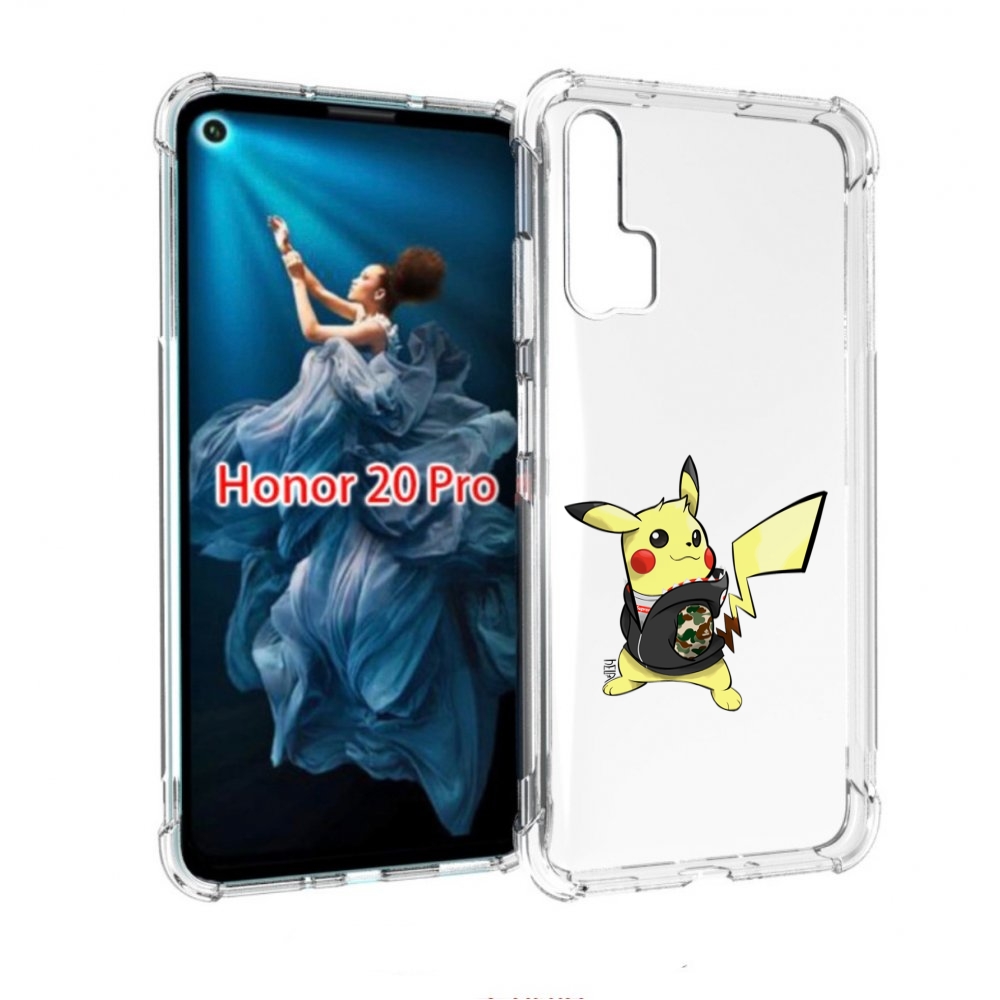 

Чехол бампер MyPads пикачу для Honor 20 Pro противоударный, Прозрачный, Tocco