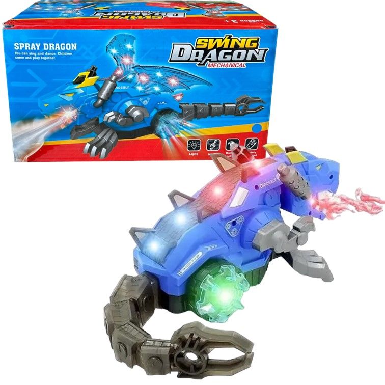 

Игрушечная машинка интерактивная WIZZAL дракон свет ZR135-3-синий, 08263