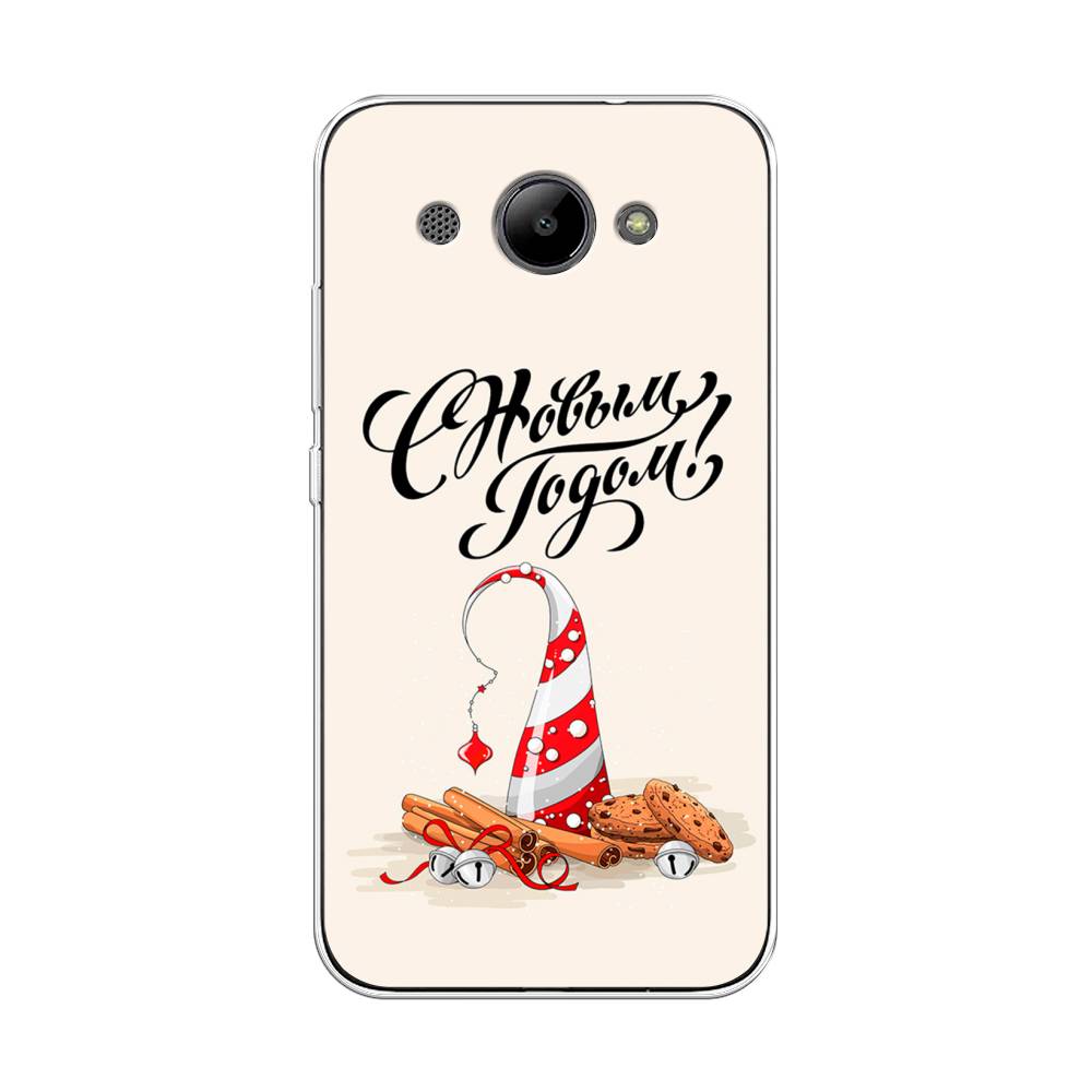 

Чехол на Huawei Y3 2018 "Подарки на Новый Год", Бежевый;красный;черный, 65850-5