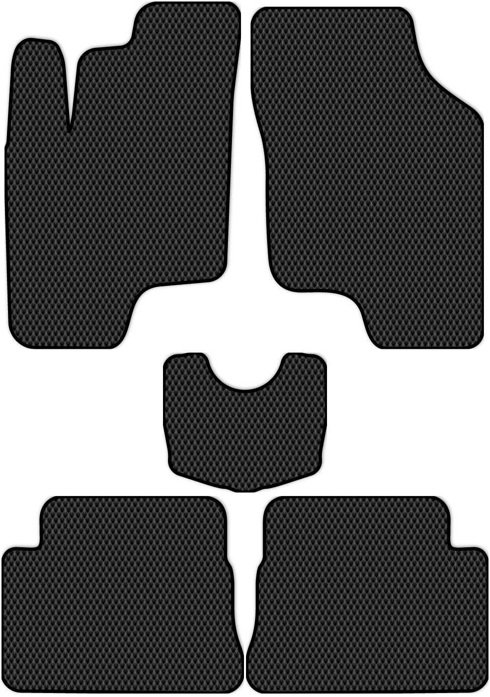 

Коврики ЭВА в салон для Hyundai Getz 1 (TB) 2002 - 2011, 5 шт. черный, 2405-S5NLT-H