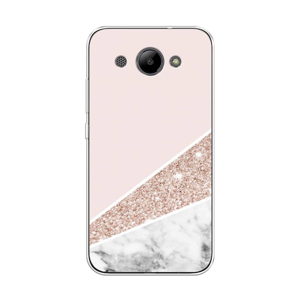 

Чехол на Huawei Y3 2018 "Блестящий розовый мрамор", 65850-3