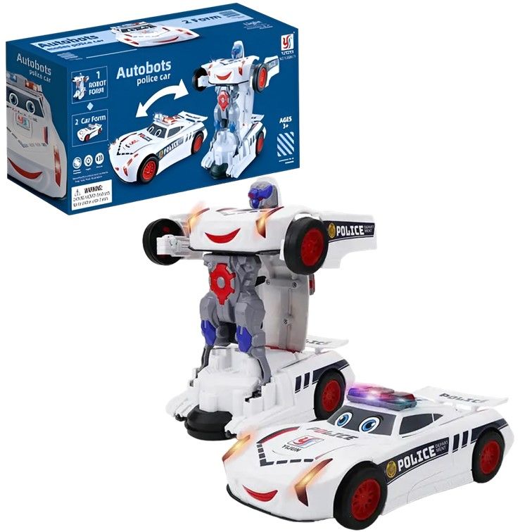 

Игрушечная машинка интерактивная WIZZAL полиция свет YJ388-71, Белый, 08213