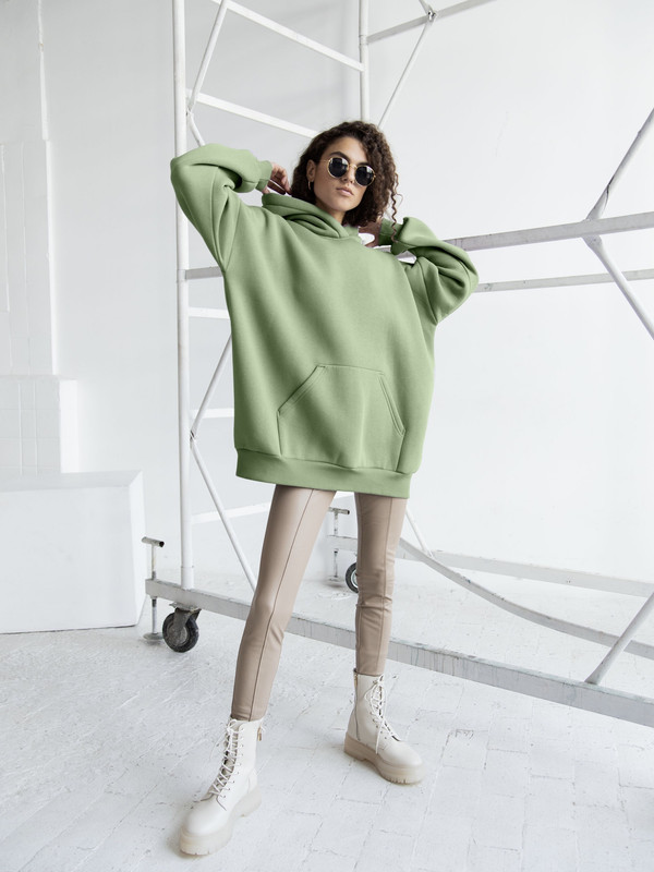 

Худи женское People In 43329 зеленое M-XL(EU), Зеленый, 43329