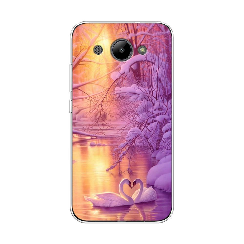 

Чехол на Huawei Y3 2018/2017 "Зима 1", Фиолетовый;желтый, 65850-2