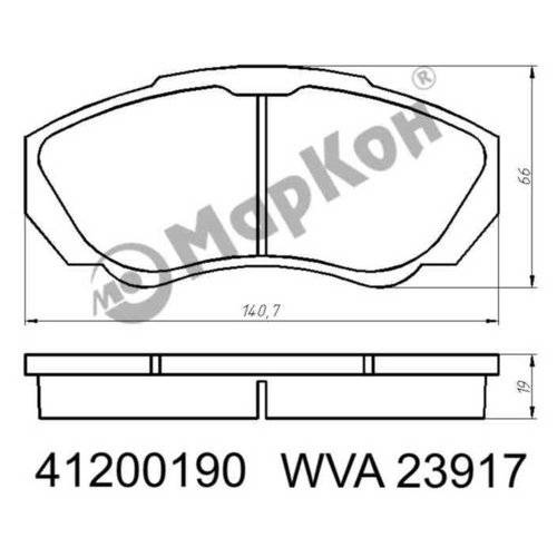 

Тормозные колодки MARKON 41200190