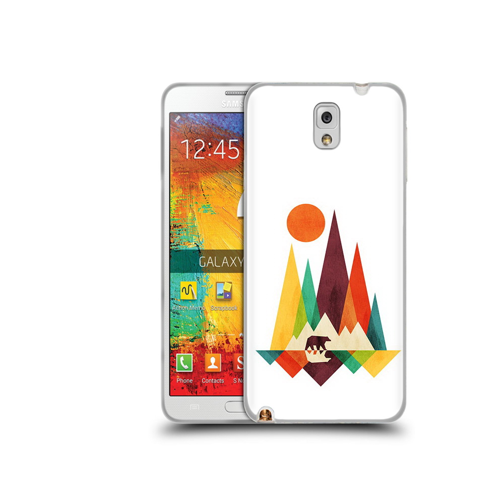 

Чехол MyPads Tocco для Samsung Galaxy Note 3 нарисованные горы с медведем, Прозрачный, Tocco