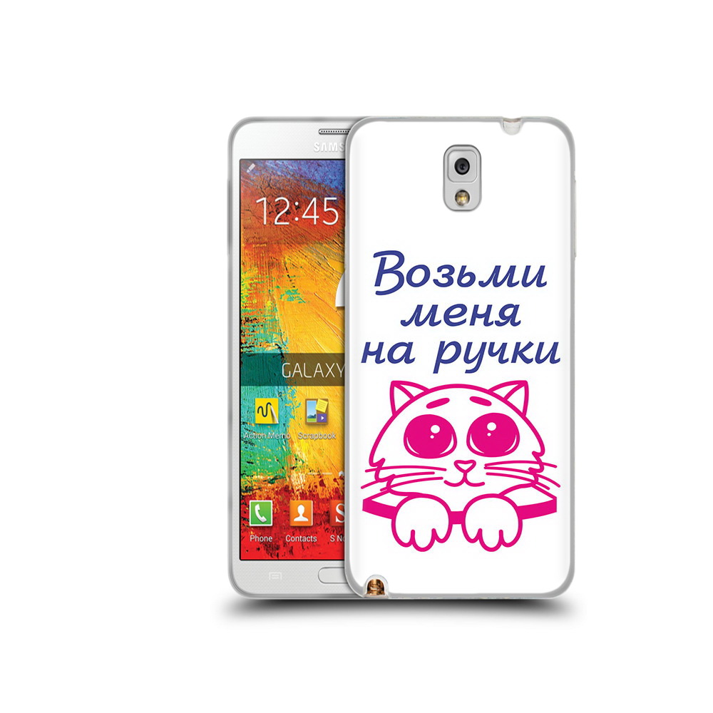 

Чехол MyPads Tocco для Samsung Galaxy Note 3 мяу, Прозрачный, Tocco