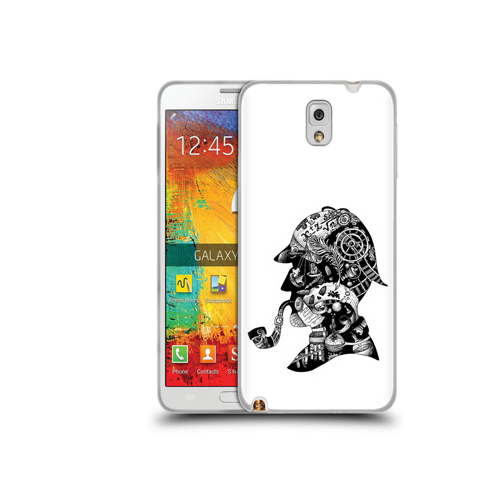 

Чехол MyPads Tocco для Samsung Galaxy Note 3 мужчина с трубкой абстракция, Прозрачный, Tocco