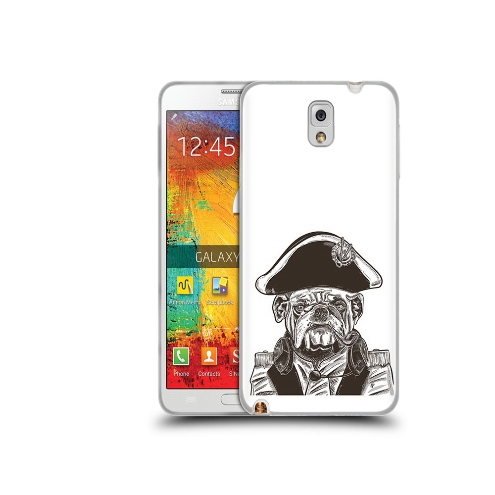 

Чехол MyPads Tocco для Samsung Galaxy Note 3 мопс генерал, Прозрачный, Tocco