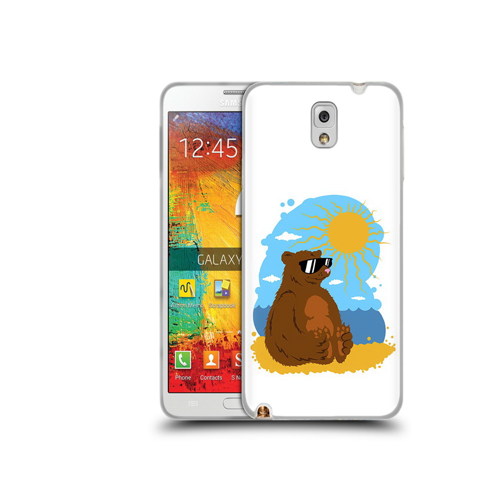 

Чехол MyPads Tocco для Samsung Galaxy Note 3 медведь на чиле, Прозрачный, Tocco