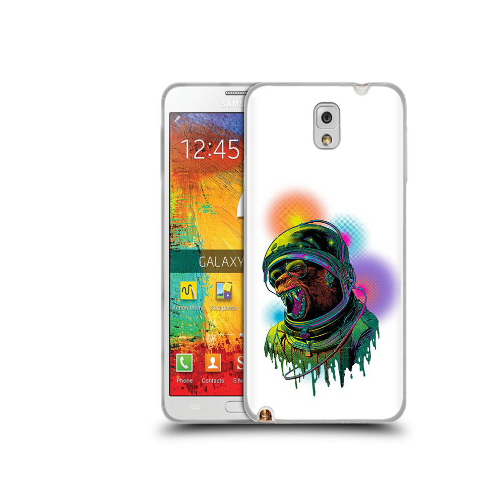 

Чехол MyPads Tocco для Samsung Galaxy Note 3 медведь космонавт, Прозрачный, Tocco